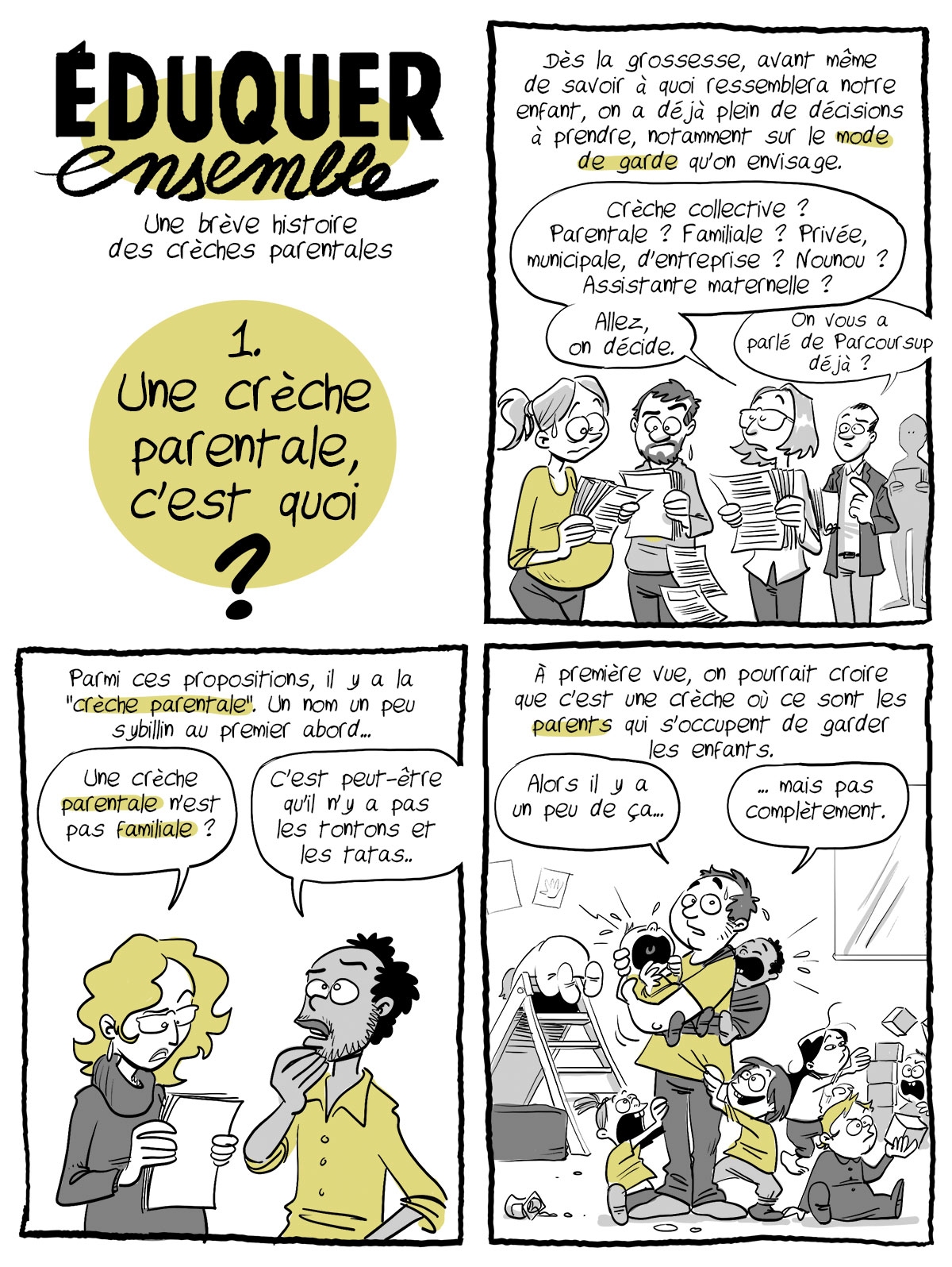 La page une de la première bande dessinée